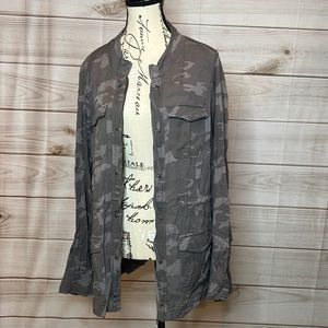 Women’s Maurices Camo Jacket - One Size - Gray -Utility Jacket - D10